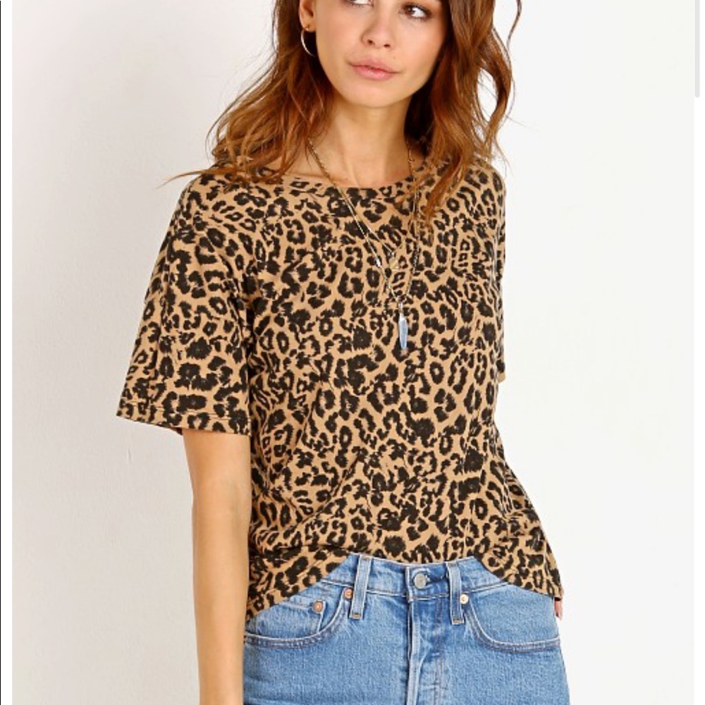LNA cheetah print t shirt (size S)